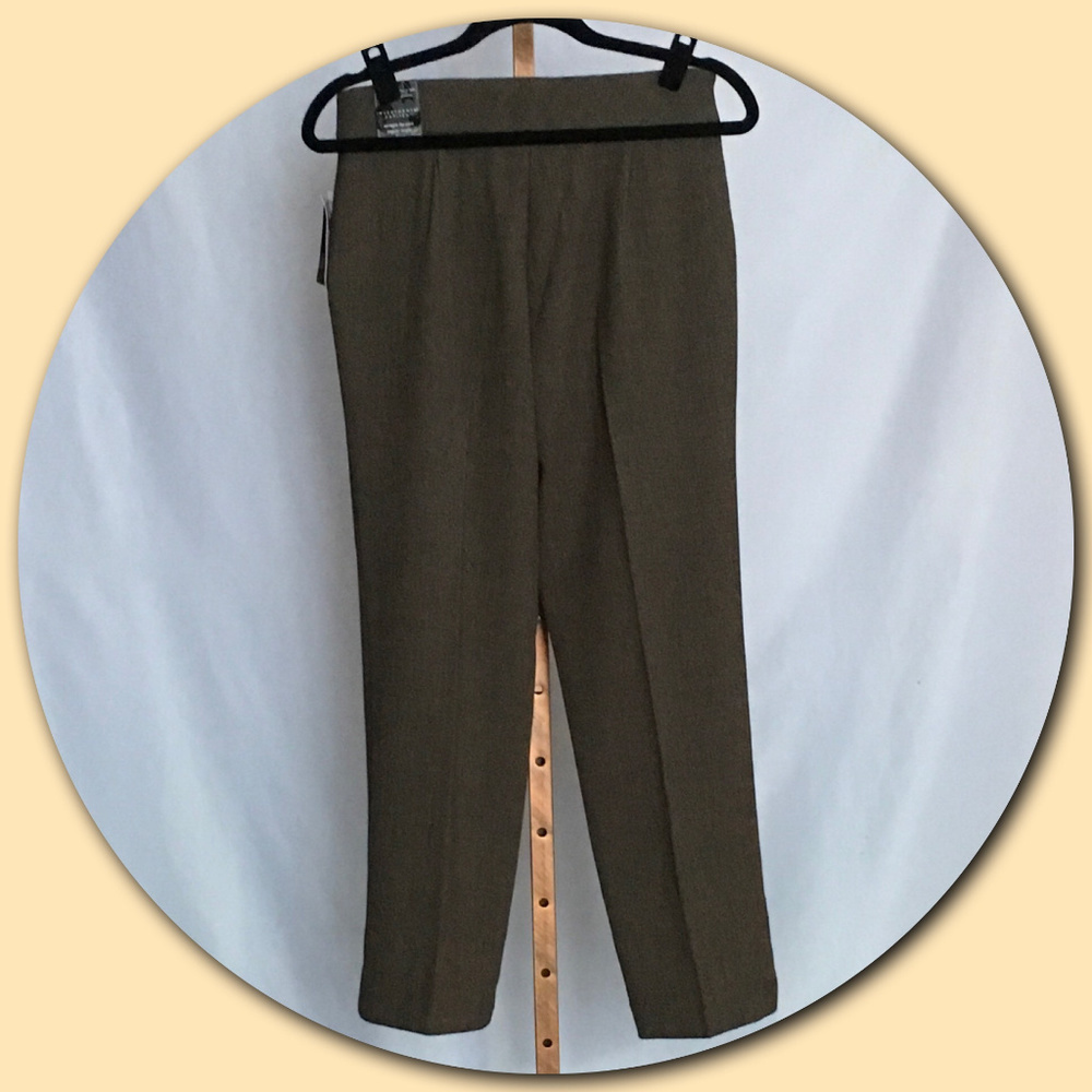INVESTMENTS Petites Brown Tweed Dress Pants - Picture 2 of 6